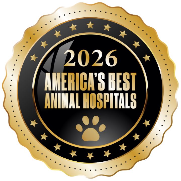 An image of the 2026 America's Best Animal Hospitals award.